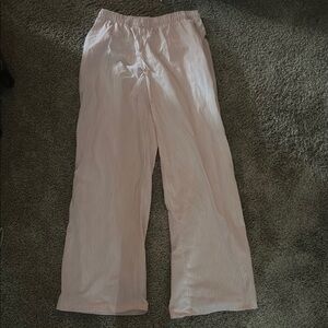 Woman's PacSun Linen pants, Pink & White